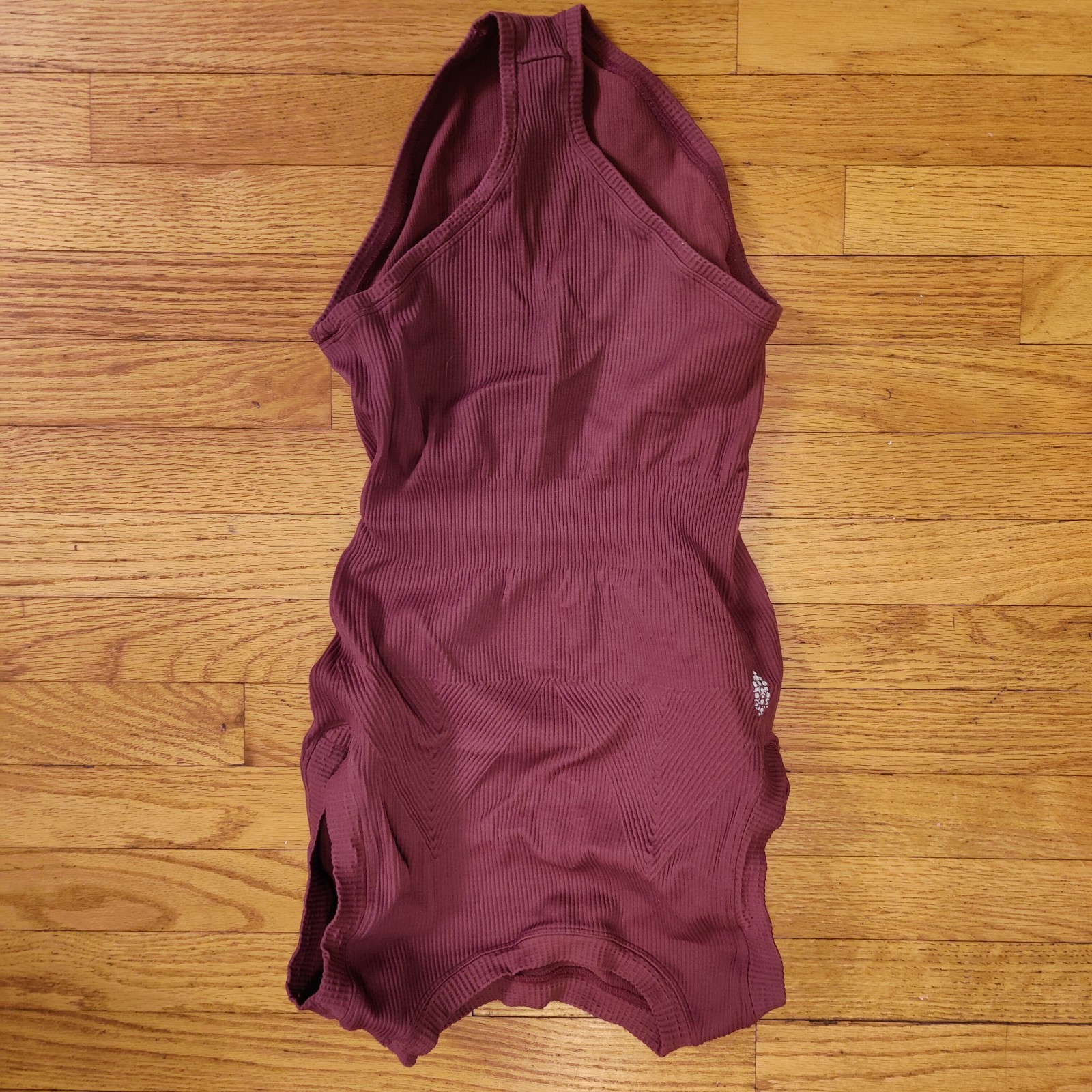 Free People movement Backless Dark Red Burgundy Leotard Bodysuit Yoga Dance