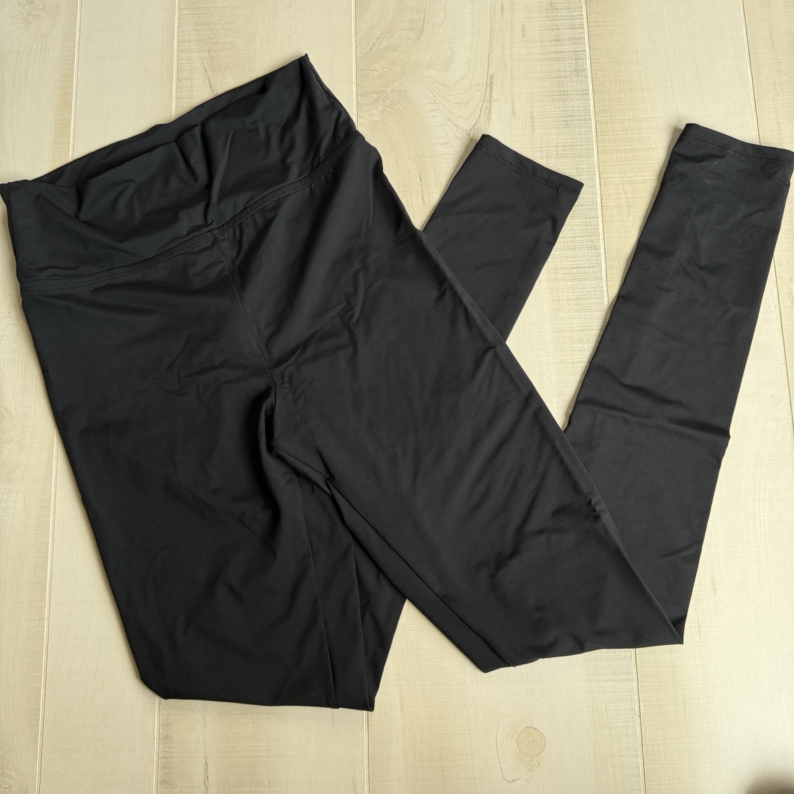 Bal Togs Legging Long Leg Stretch Black Women Large Dance Gym Cheer Read