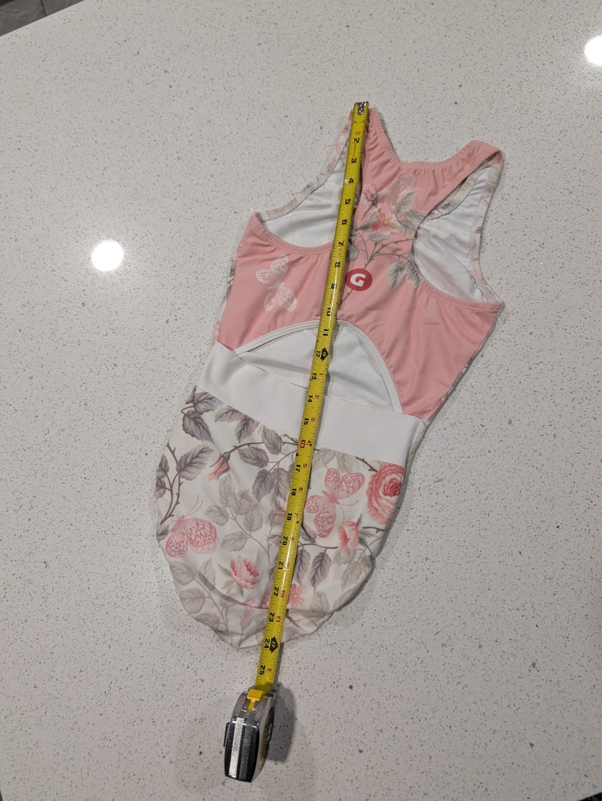 OPEN BACK GymGear Gymnastics Leotard ULTRA SOFT TS Small 16 ROSES & BUTTERFLIES
