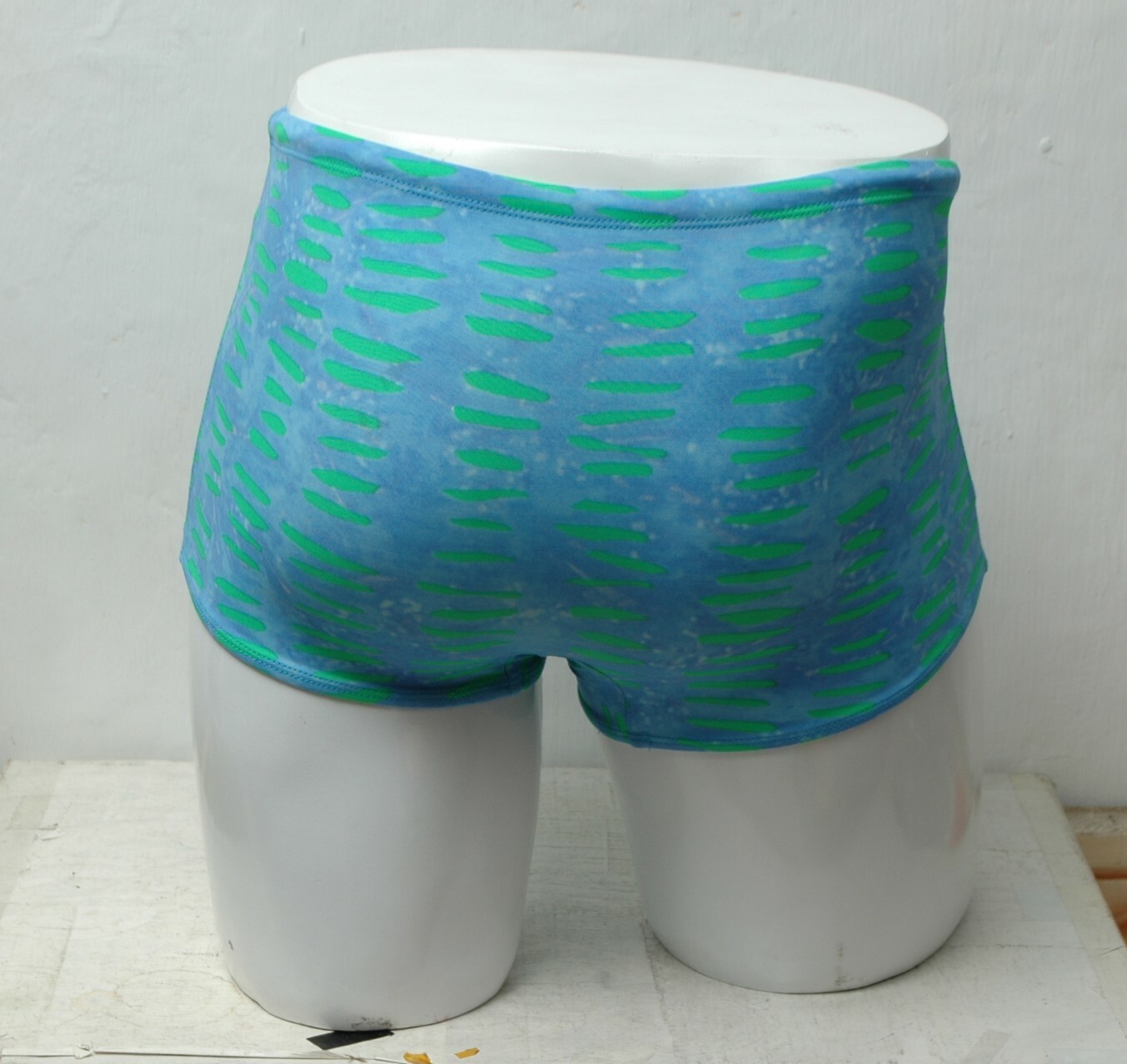 Short Blue Spandex Leotard for Mens Medium