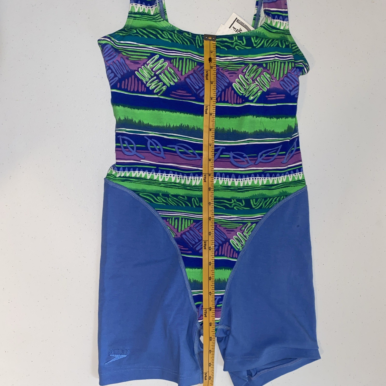 NOS Vintage Speedo Authentic Fitness Unitard Thong Detail Bodysuit 80s Retro – L