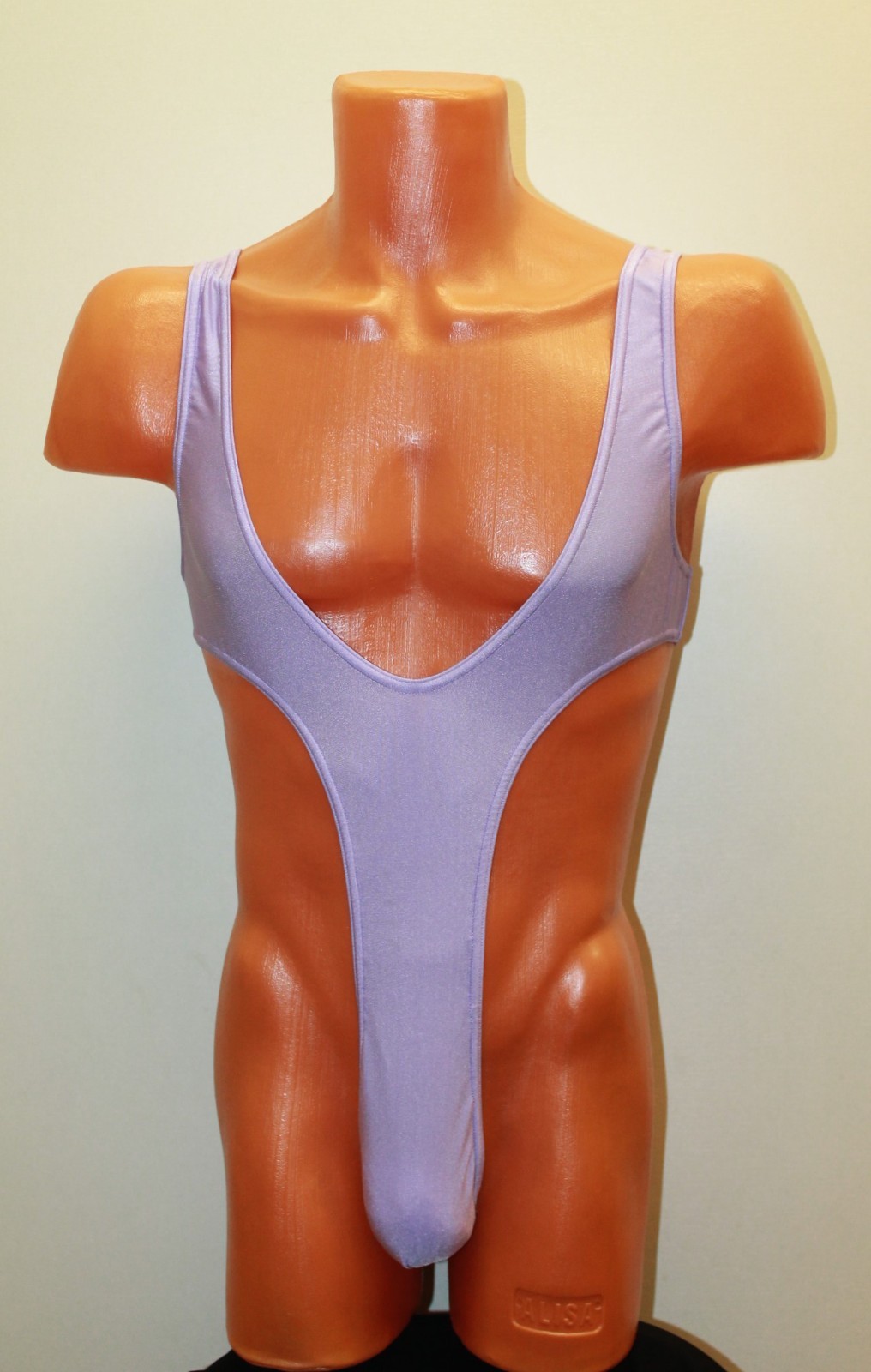 Men Thong Very Open Leotard 151-04 Light Purple Spandex Size S