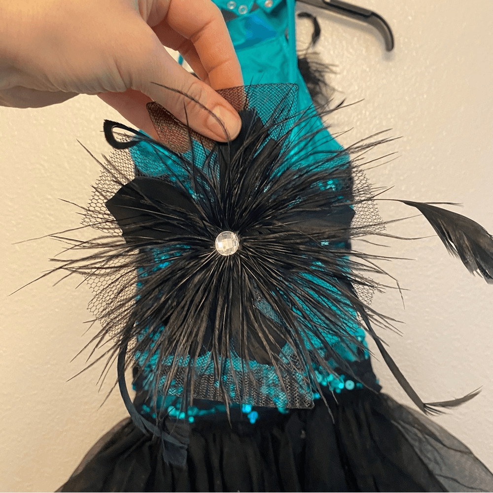 WEISSMAN Dance costume ballet feather aqua tutu U Got The Look 10488 adult SA