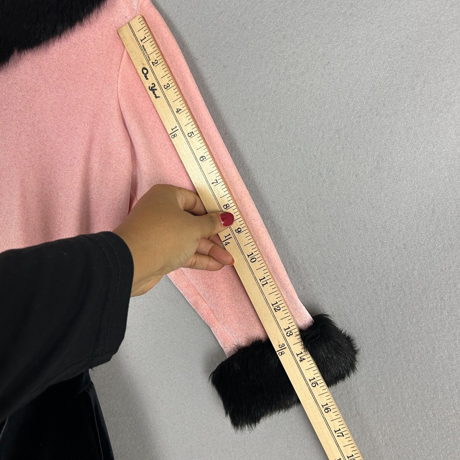 Mara Musical Theater Dance Set Adult Medium Pink Black Faux Fur Skirt Costume