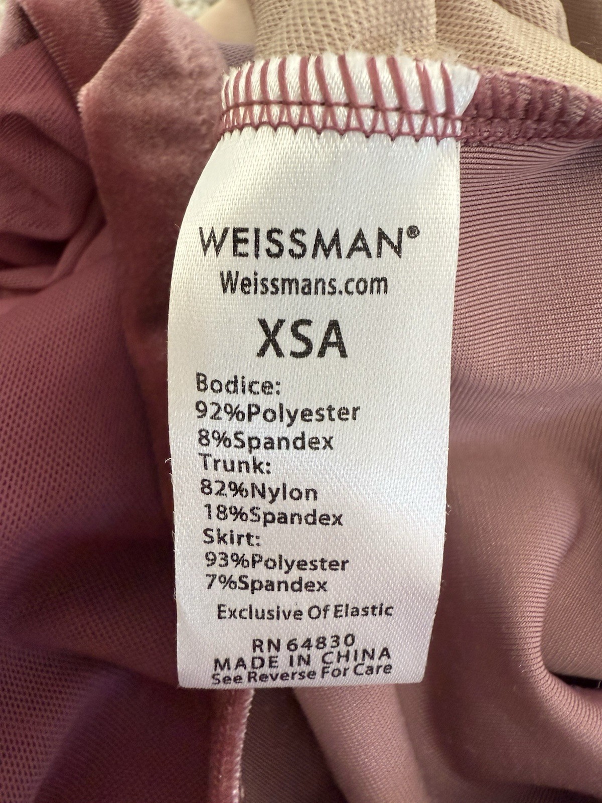 Weissman Women’s XSA XSmall Adult Maroon Ombré Dance Costume