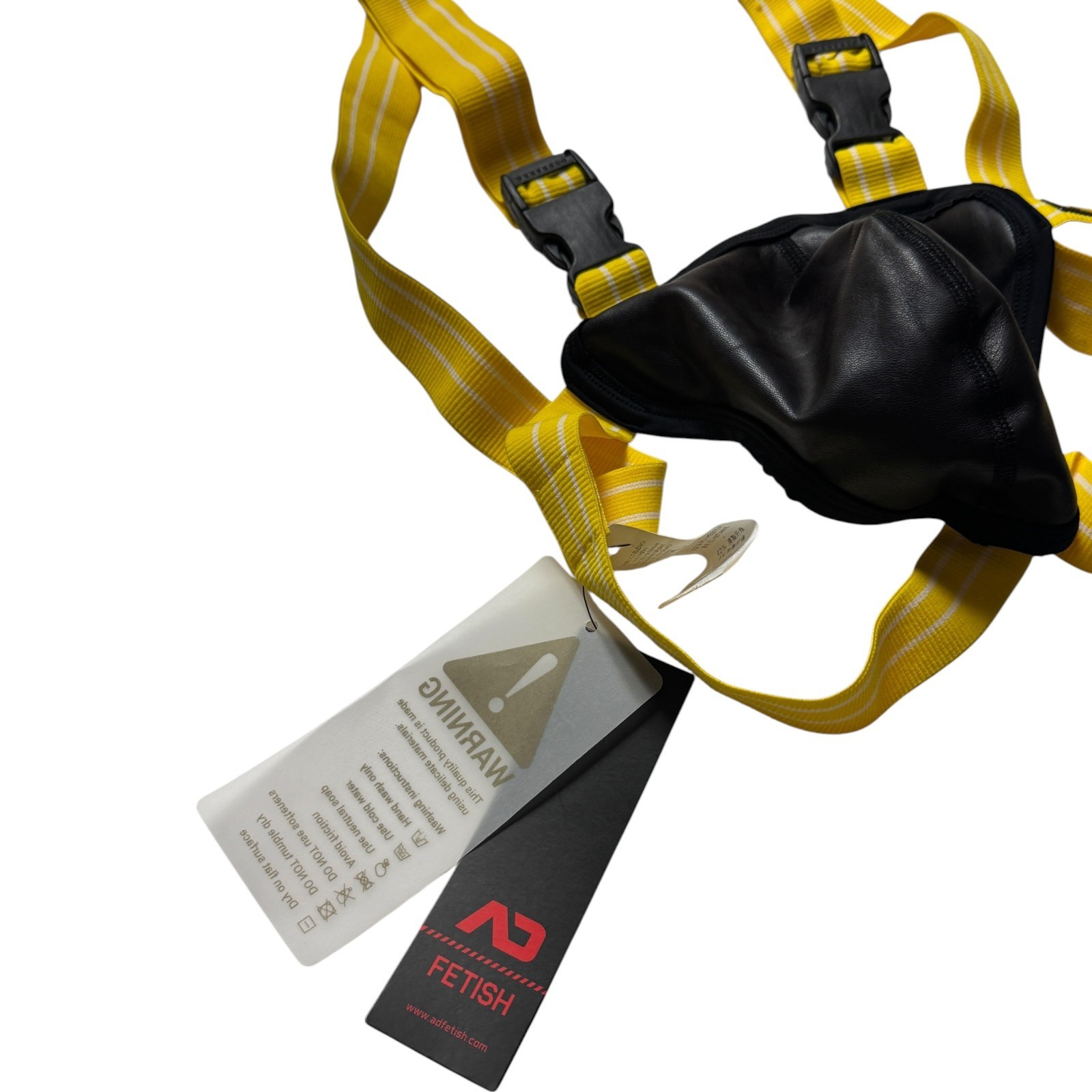 Addicted ADF25 Jock Singlet Yellow Size S M Fetish Clubwear NWT