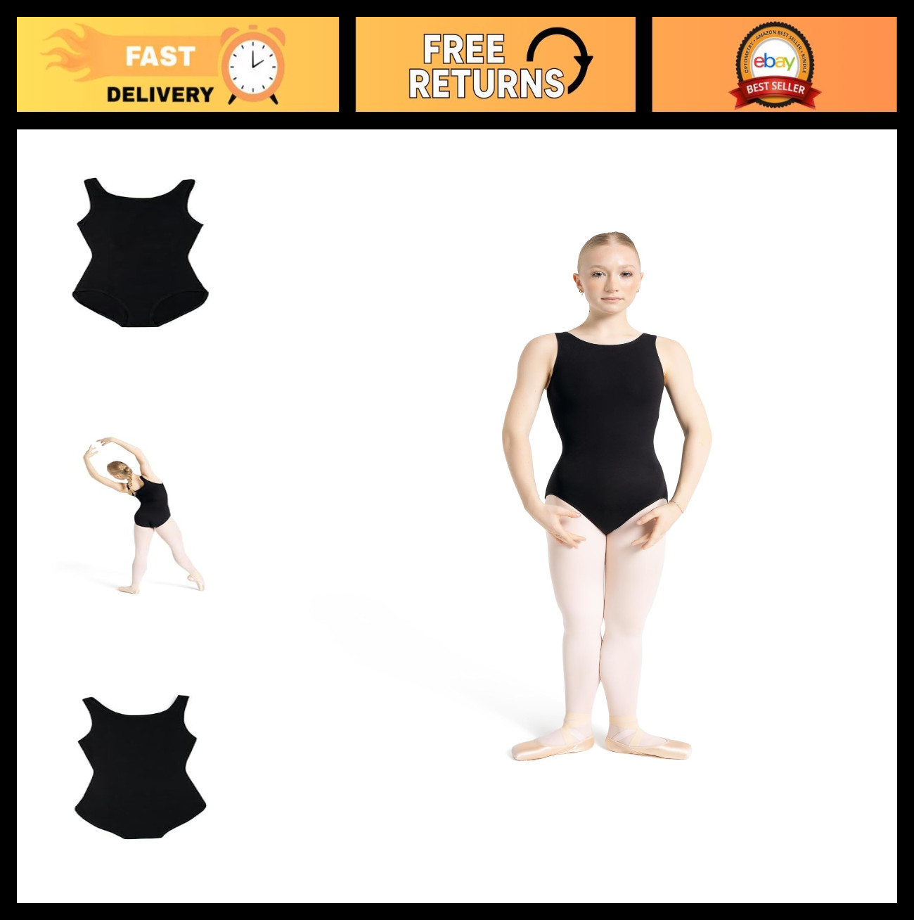 High-Neck Tank Leotard for Women – Dance, Gymnastics, Ballet, Comfortable Fit