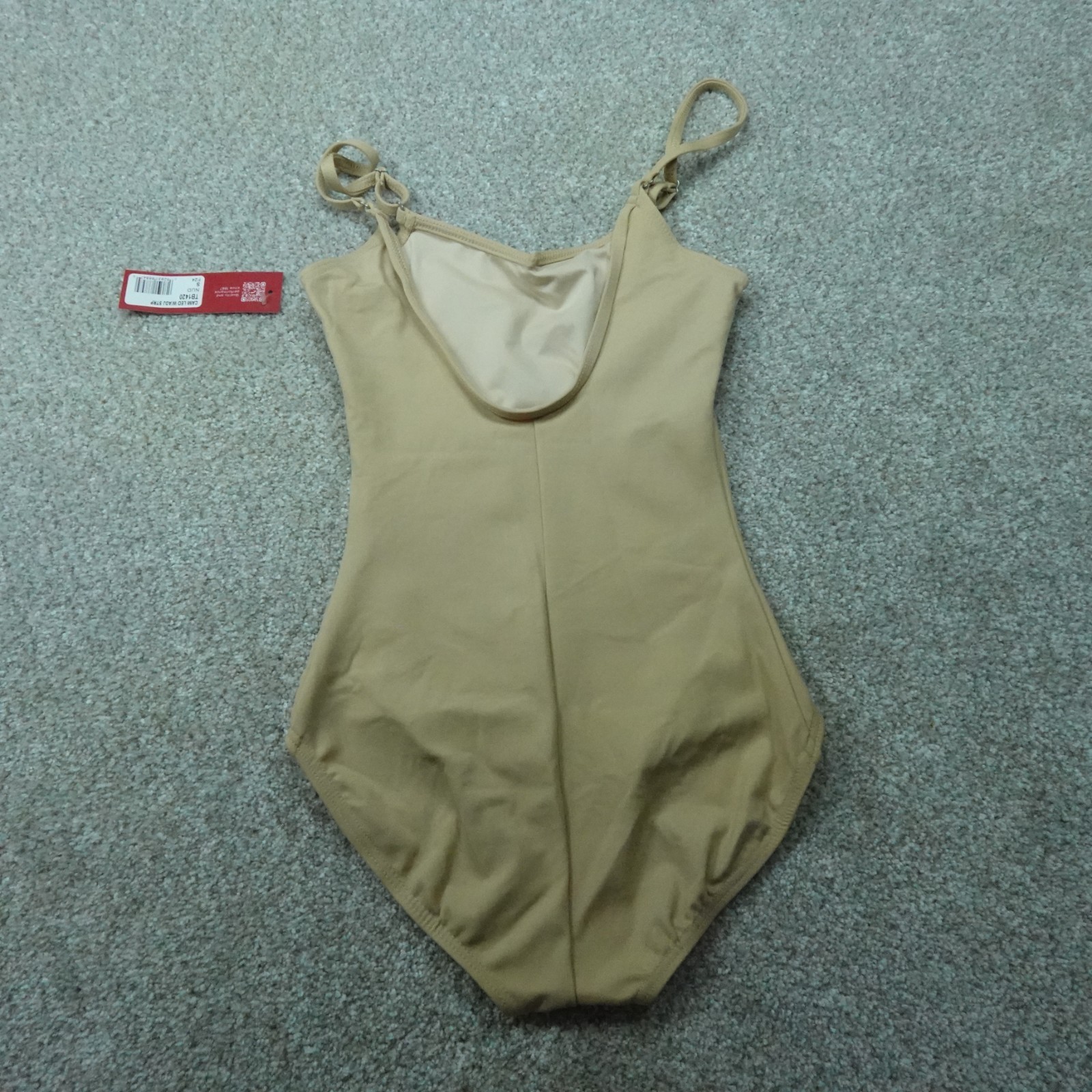 Capezio Leotard Womens Small Beige Sleeveless Cami Ballet Dancewear