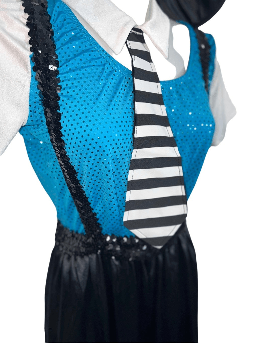 Dansco Newsies Dance Costume Adult L 6 Piece Set Sequin Paperboy Tap Jazz Blue