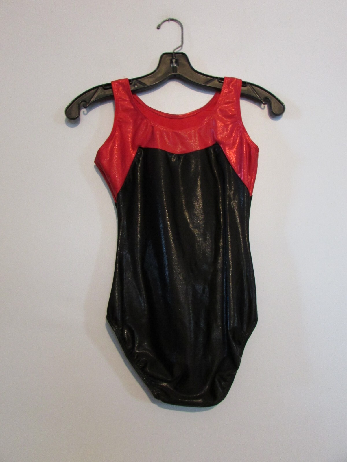 Womens Destira Black & Foil Leotard Size Medium EUC!!!