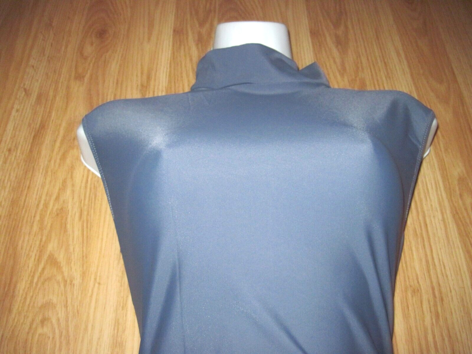 Plus Size Shiny Dark Gray Spandex Sleeveless T-Neck Leotard Size 2XL 16-18 New