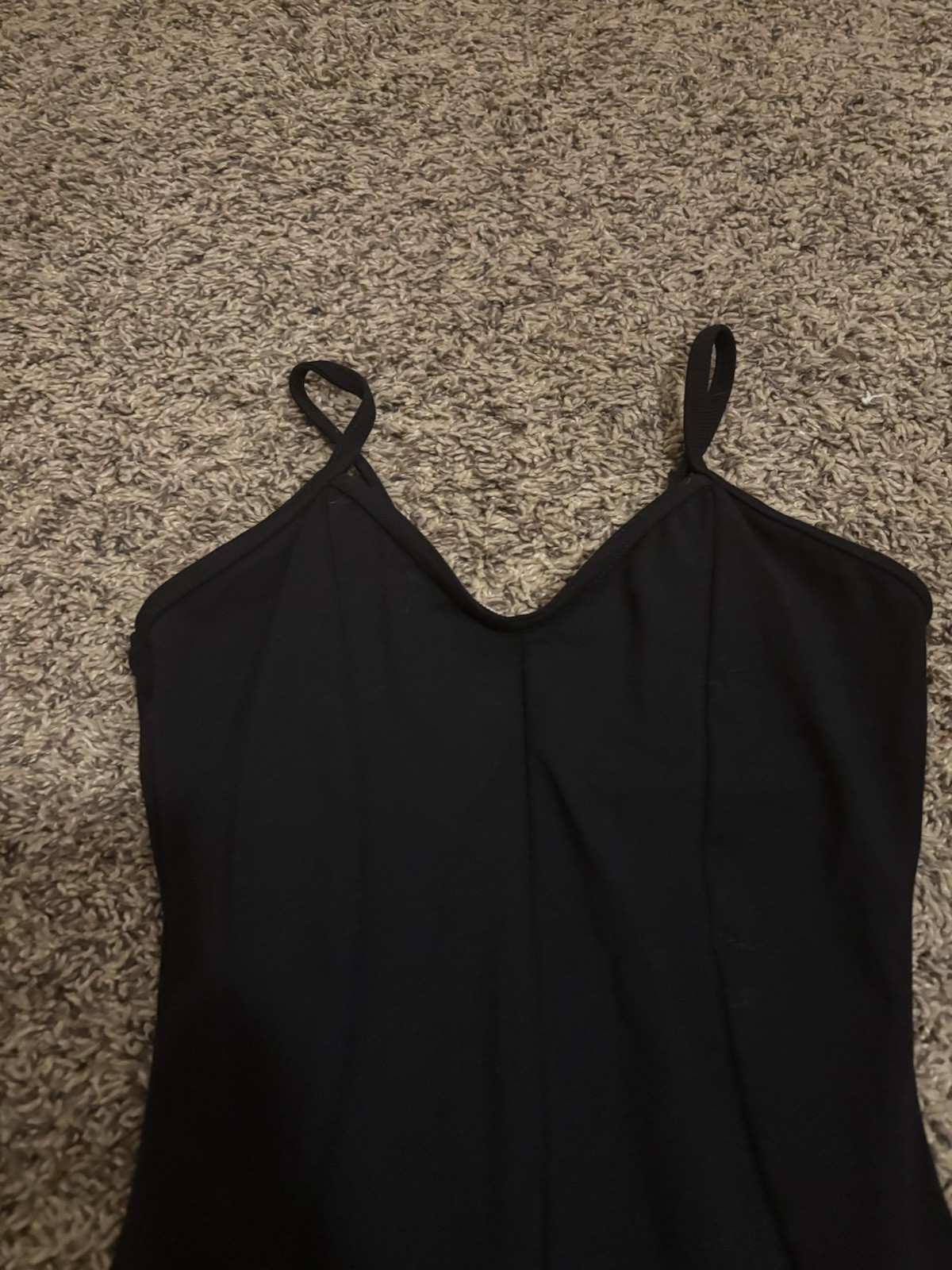 Mirella Classic Camisole Leotard Seam, Black Size S