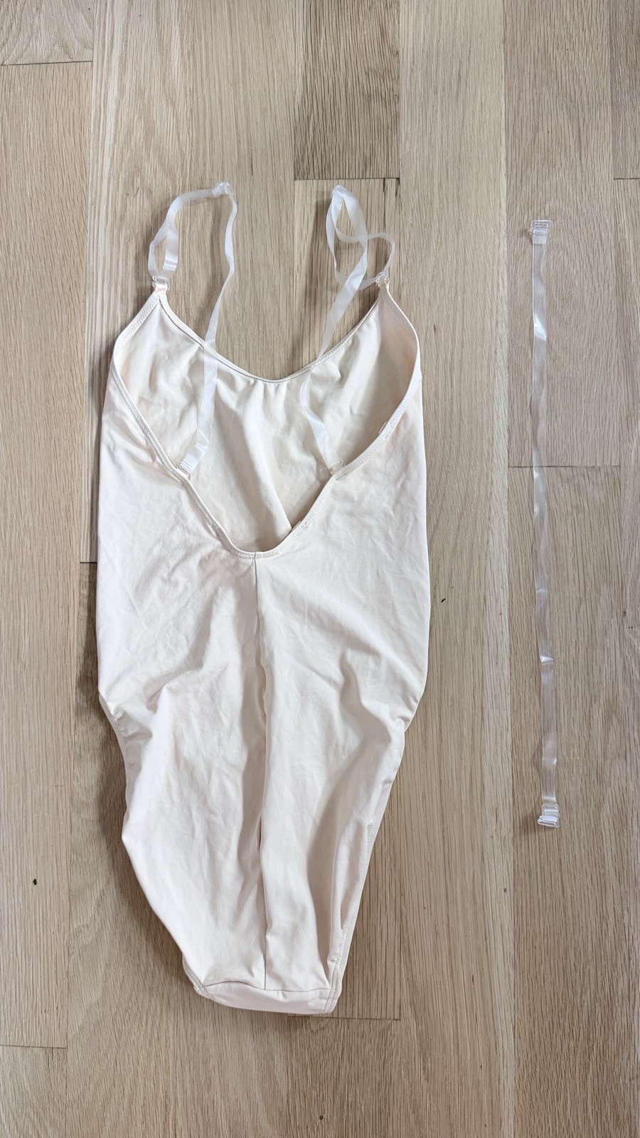 Capezio Leotard Nude Dance Undergarment With Clear Transition Straps Womens