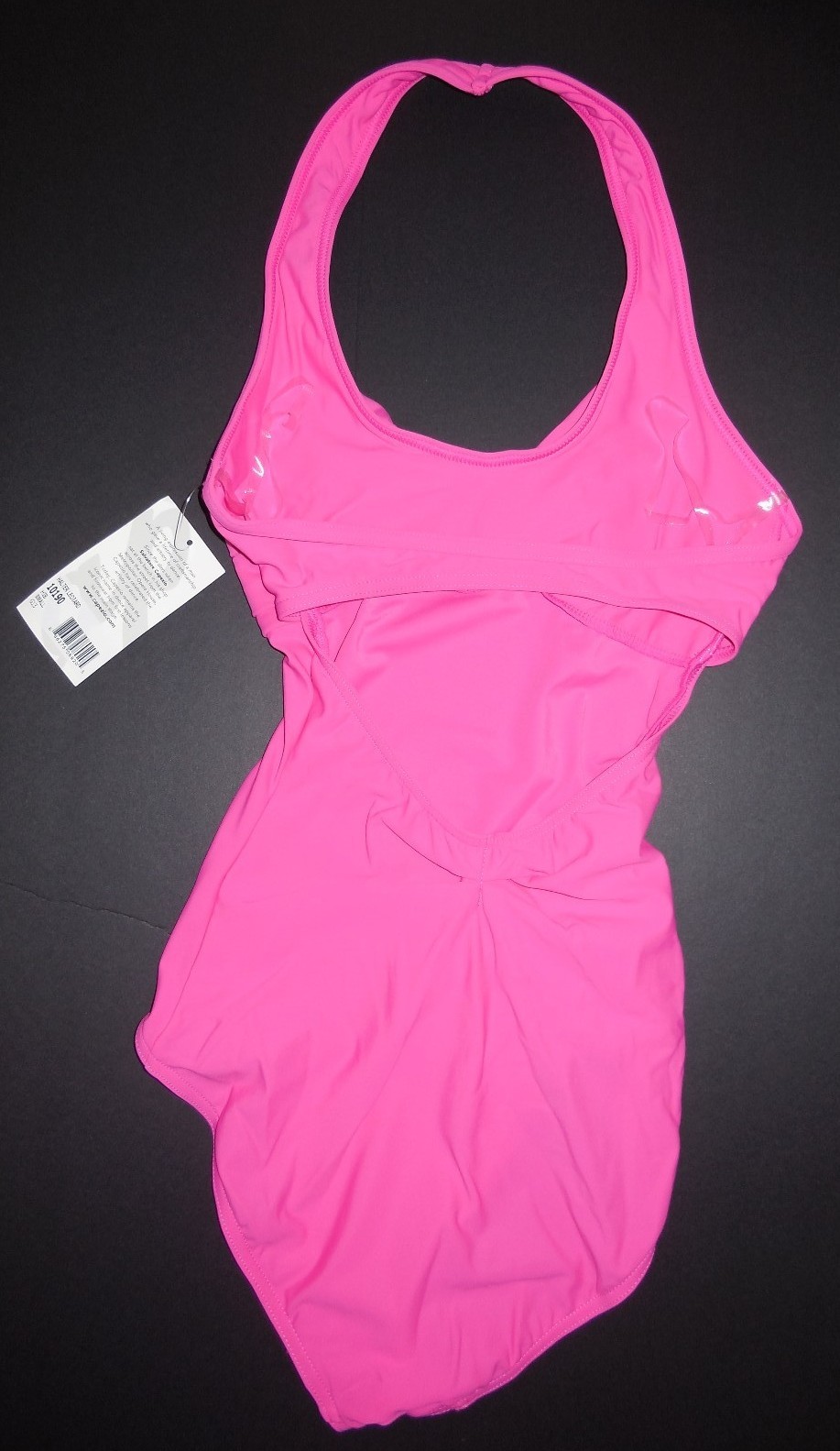 Capezio HALTER LEOTARD PLEATED synergy FRONT Hibiscus #10190 DANCE BALLET