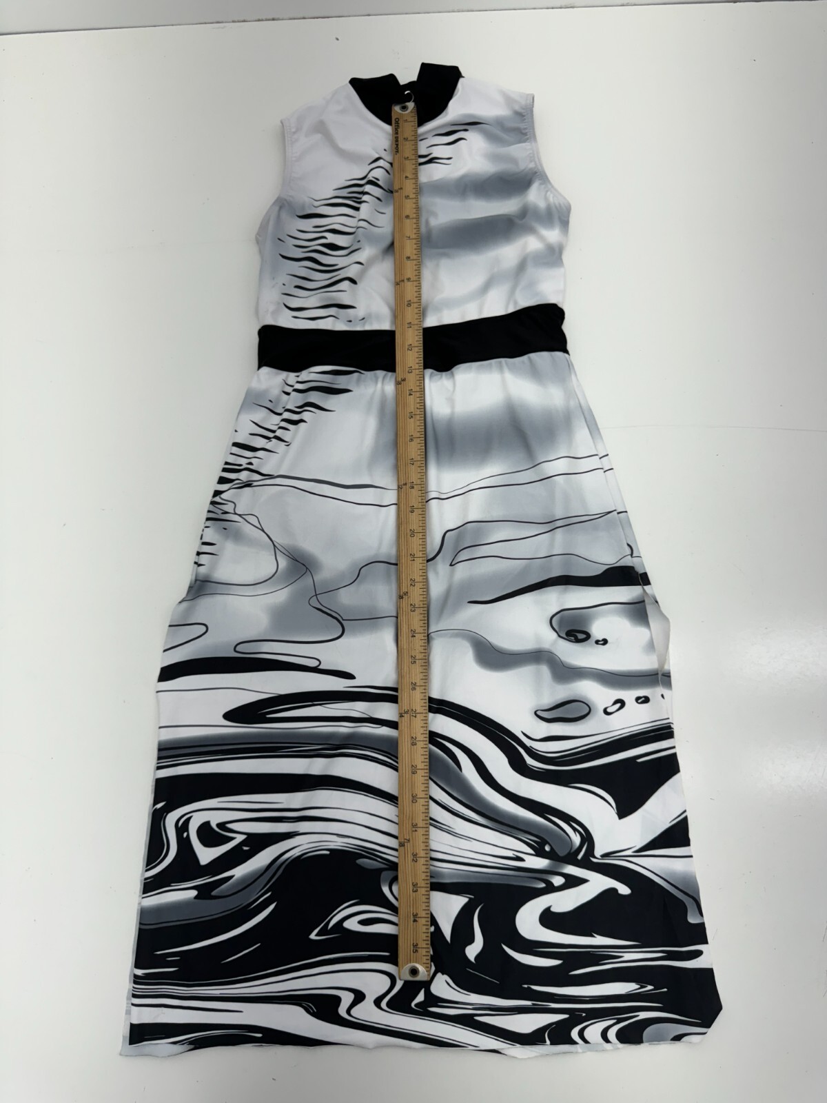 Tenth House Black White Marble Print Dancing Leotard Womens Size Medium