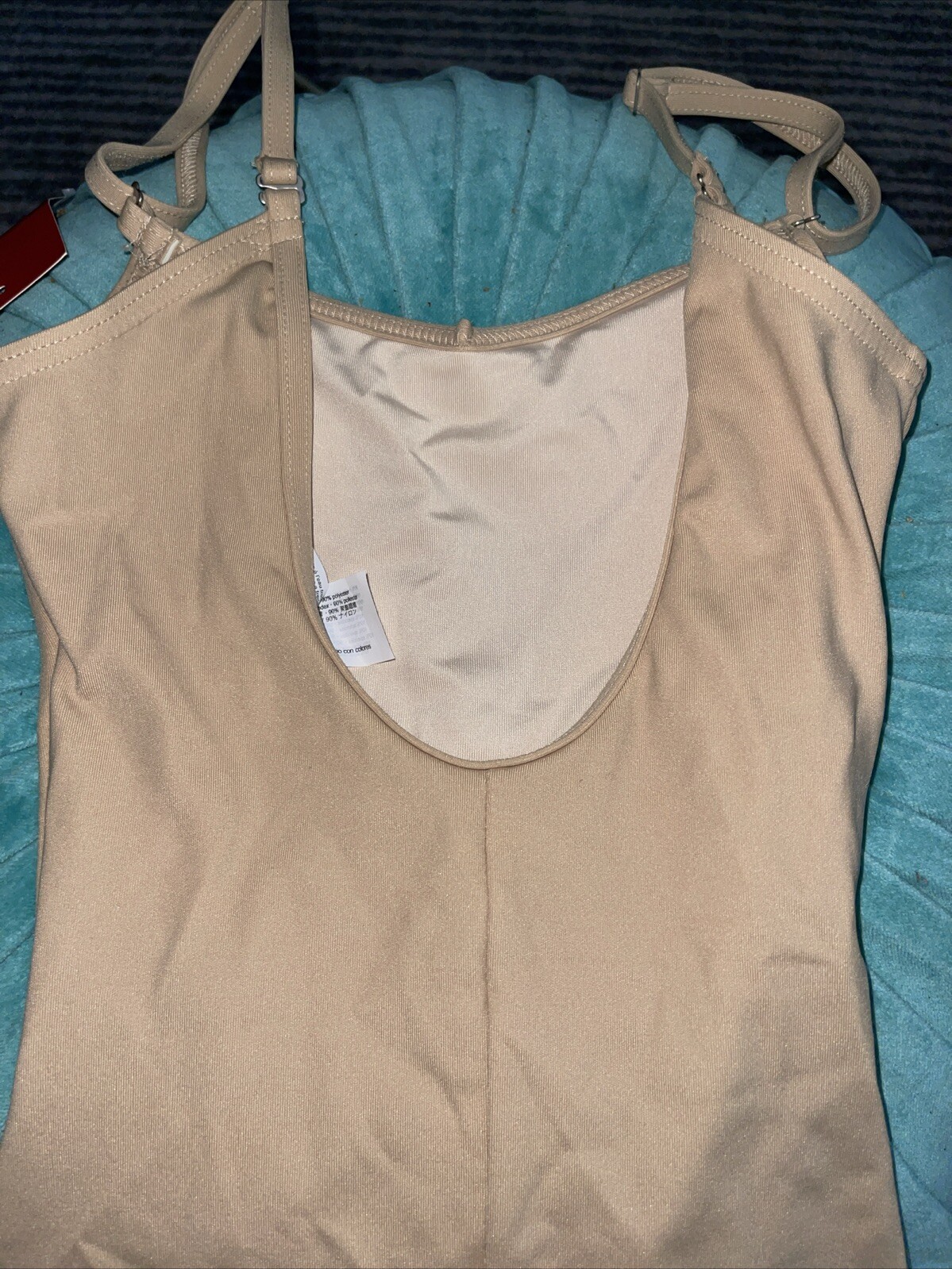 Capezio Leotard Women’s Extra Small (XS) Nude Camisole Adjustable Straps New