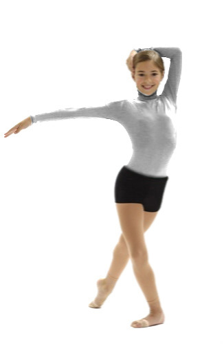 Capezio 41 Women’s Size Extra Large (14-16) White Nylon Turtleneck Leotard