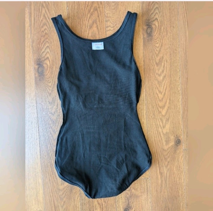 Capezio High-Neck Tank Leotard CC201 Small Black NWT *Minor Flaw