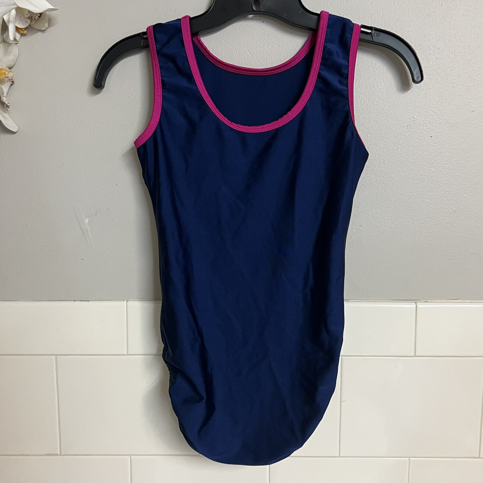 Plum Women Girl Youth Sportswear Sleeveless Blue Leotard Adult M