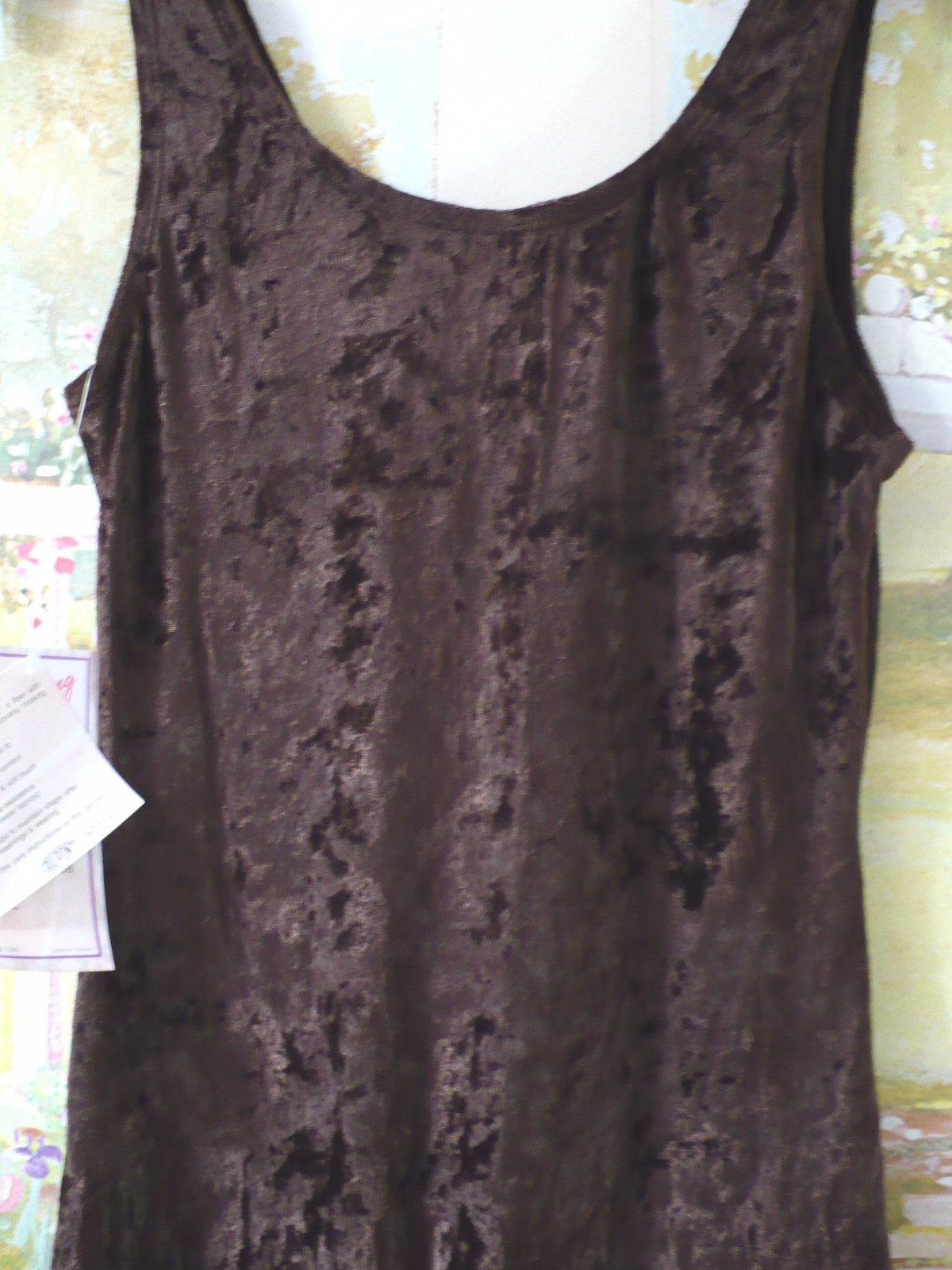 Chocolate Brown MD Crushed velvet Tank Unitard Leotard w/ legs lycra STRETCHY