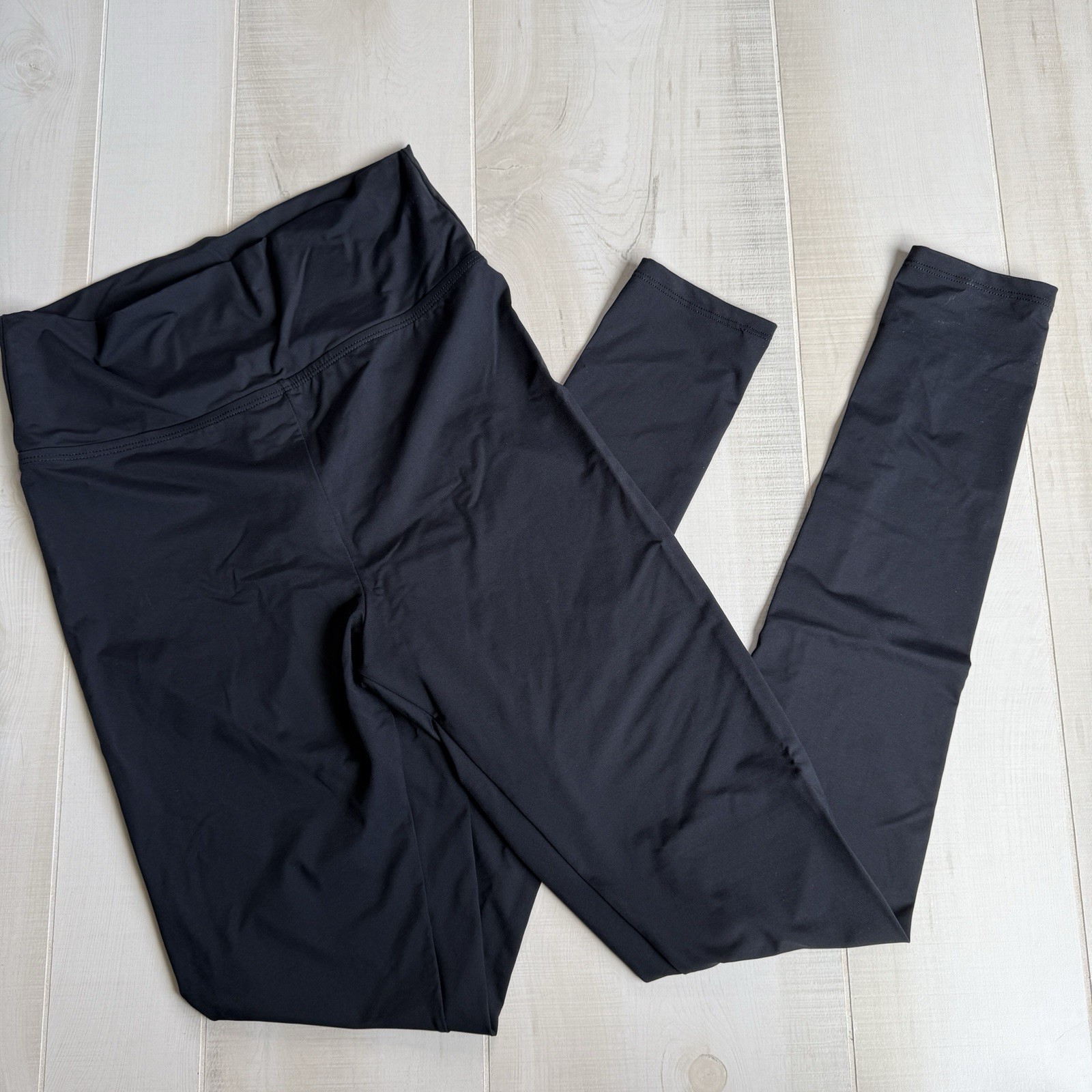 Bal Togs Legging Long Leg Stretch Black Women Large Dance Gym Cheer Read