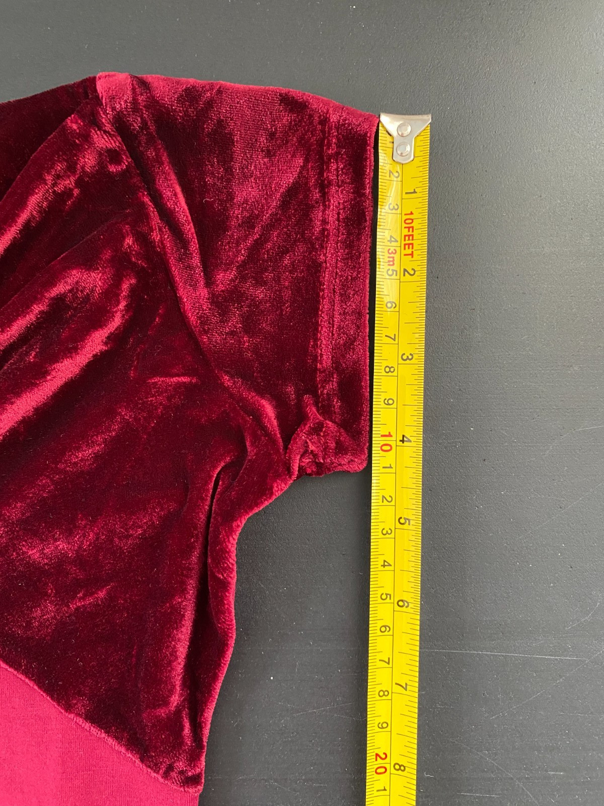Red Velvet Short Sleeve Ballet Leotard | Affordable Cheap Dancewear