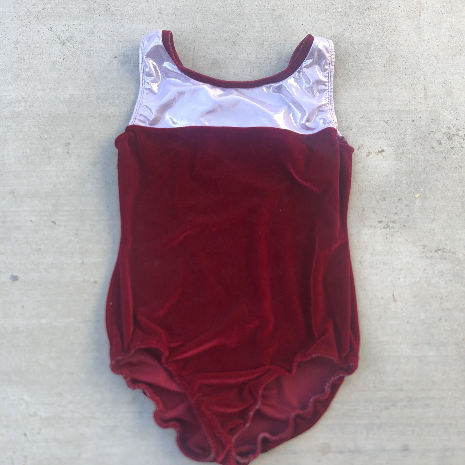 Gymnastics Dance Burgundy And Pink Leotard Adult Small