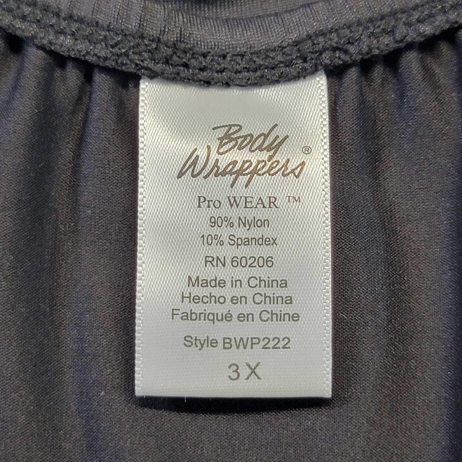 Body Wrappers Short Sleeve Style Black Scoop Neckline Ballet Leg Line SZ. 3X-A