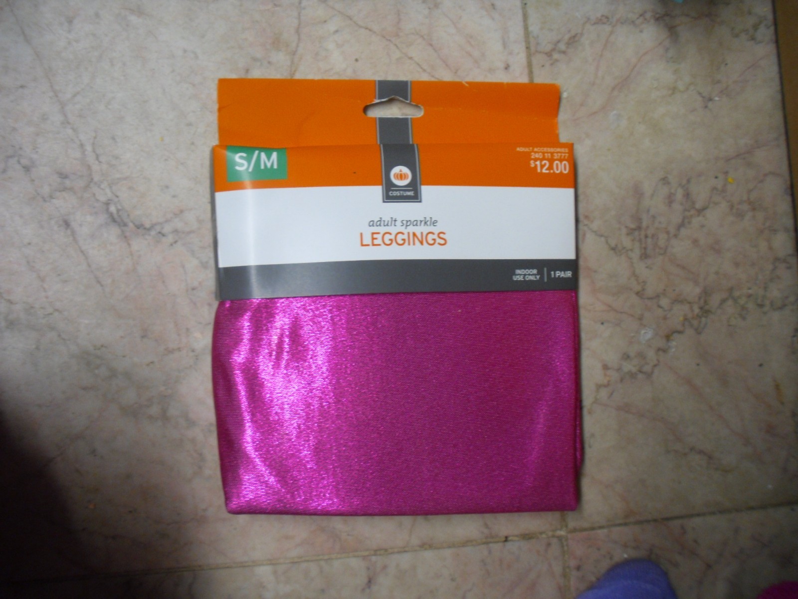 New ! New ! ADULT Pink SPARKLE LEGGINGS HALLOWEN COSTUME SIZE S/M