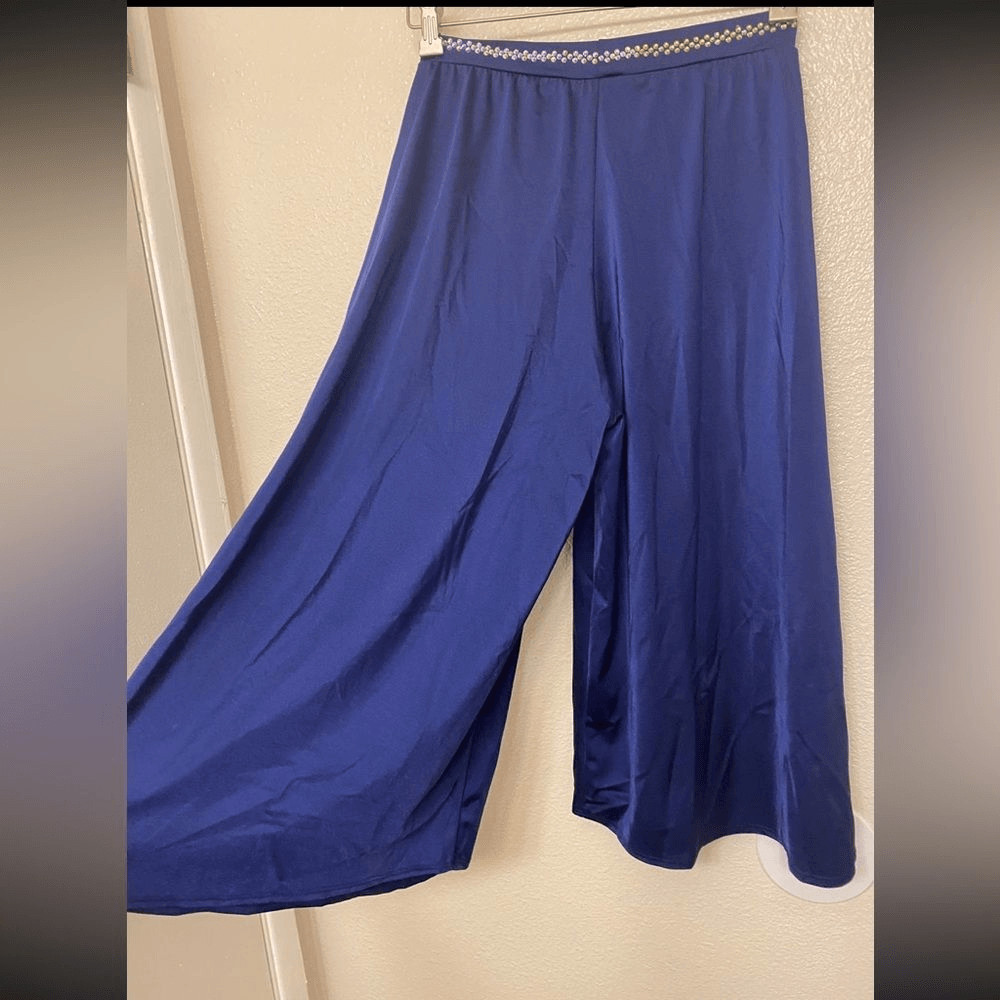 The Line up solo dance costume 2 piece navy blue Wide Leg Contemporary MA adult