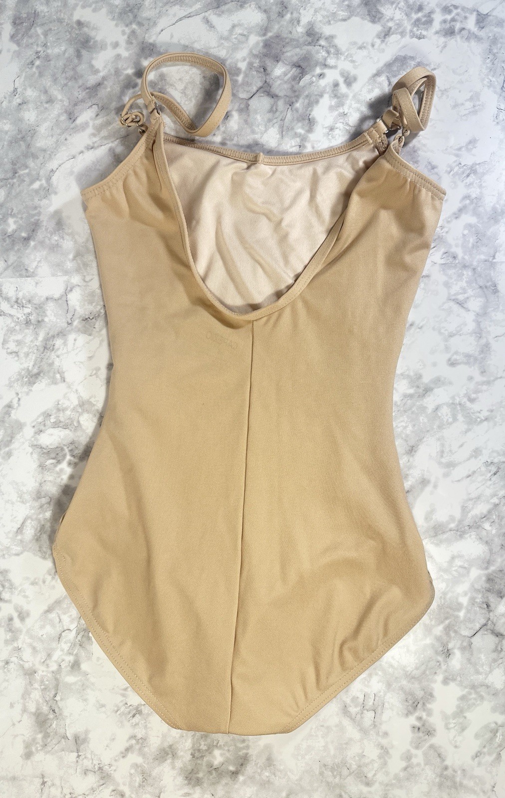 Capezio Women’s Nude Bodysuit Leotard Sz Small Sleeveless