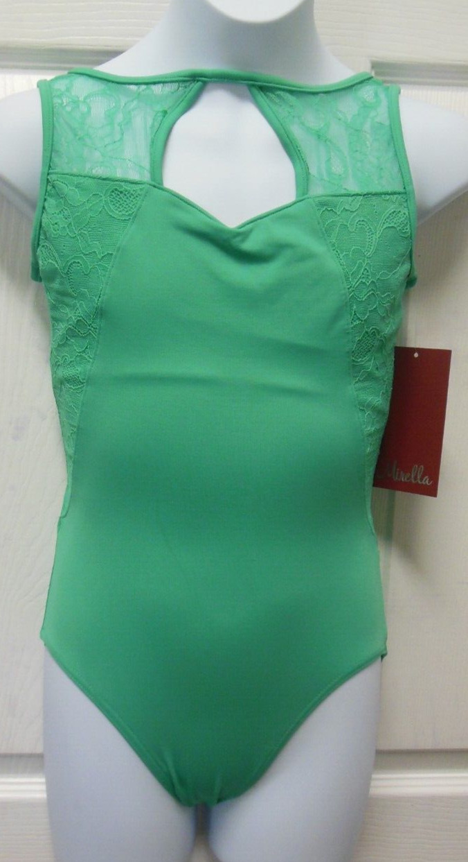 Dance Mirella lace overlap tank Petite adult M3083Lm Open Back