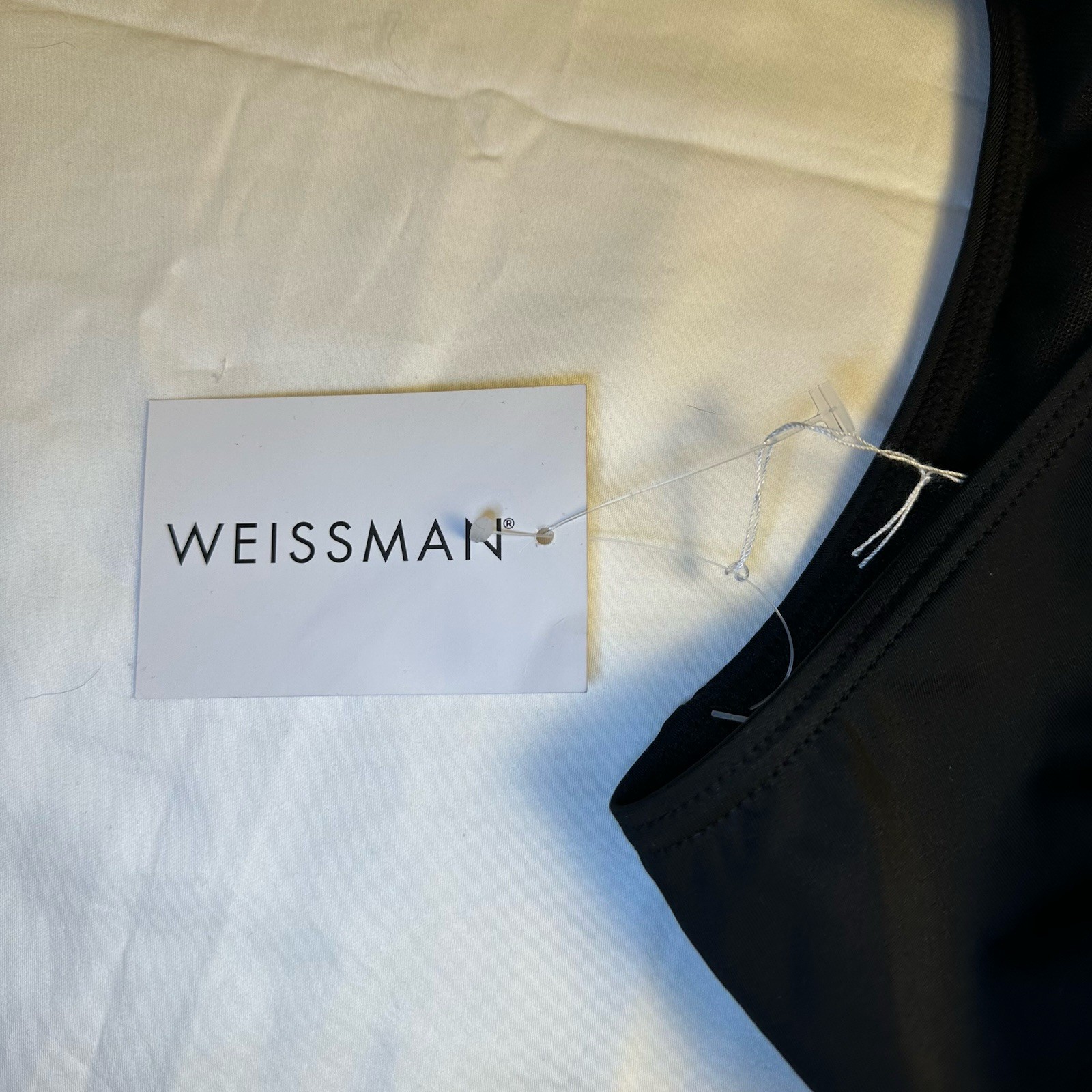 Weissman NWT Black Crisscross Back Tank Ballet Dance Leotard 14055 MA