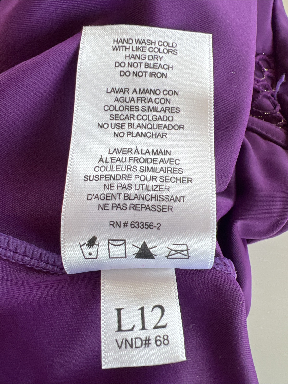 Capezio Women Purple Pleated Synergy Camisole Dress Open Back Size M