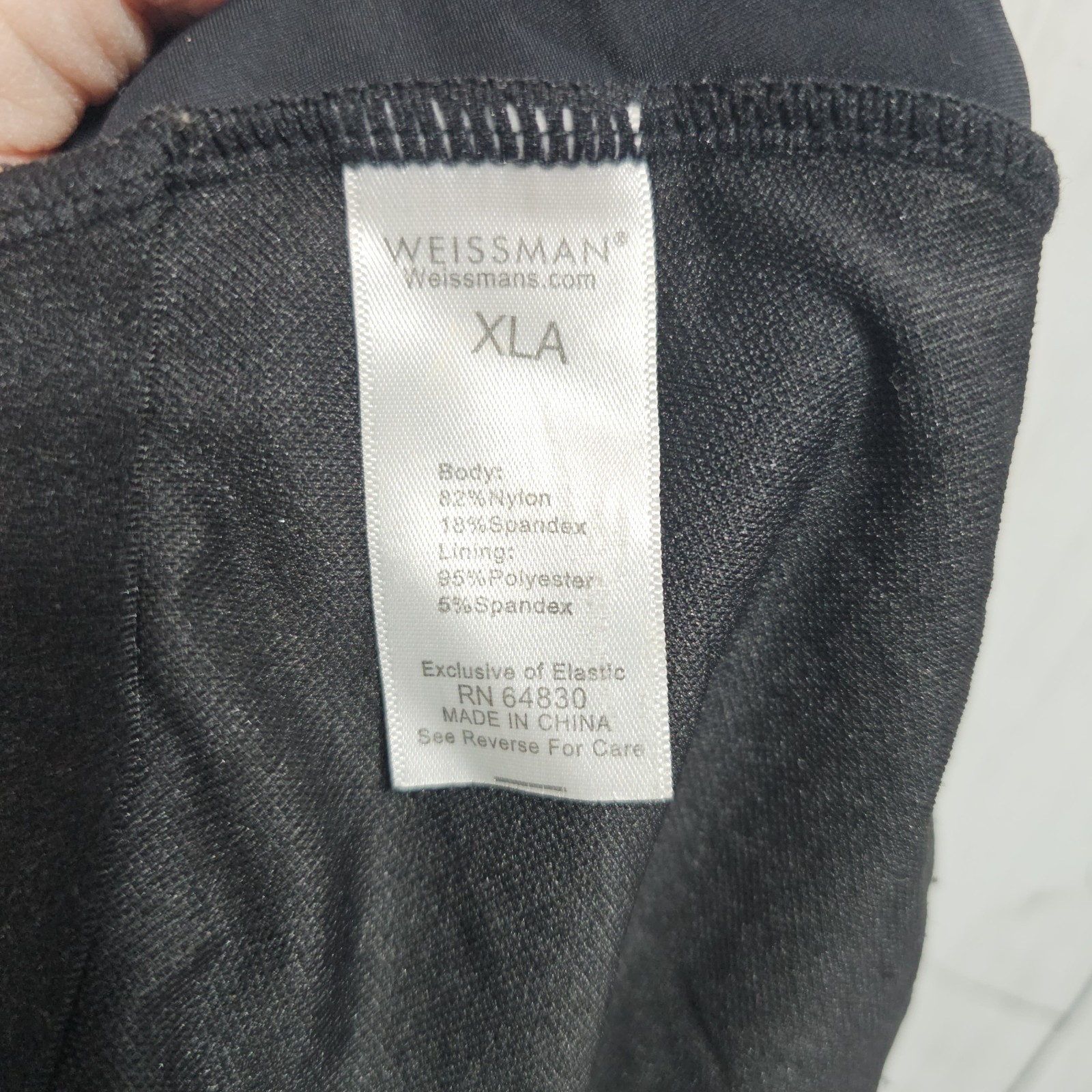 Weissman Women’s Black Matte Camisole Biketard Size Adult XL 4 Way Stretch