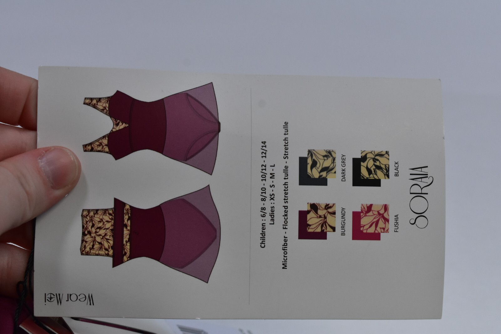 Wear Moi Soraia Ballet Dance Skirted Leotard Combo Burgundy Heart Neck Womens XS