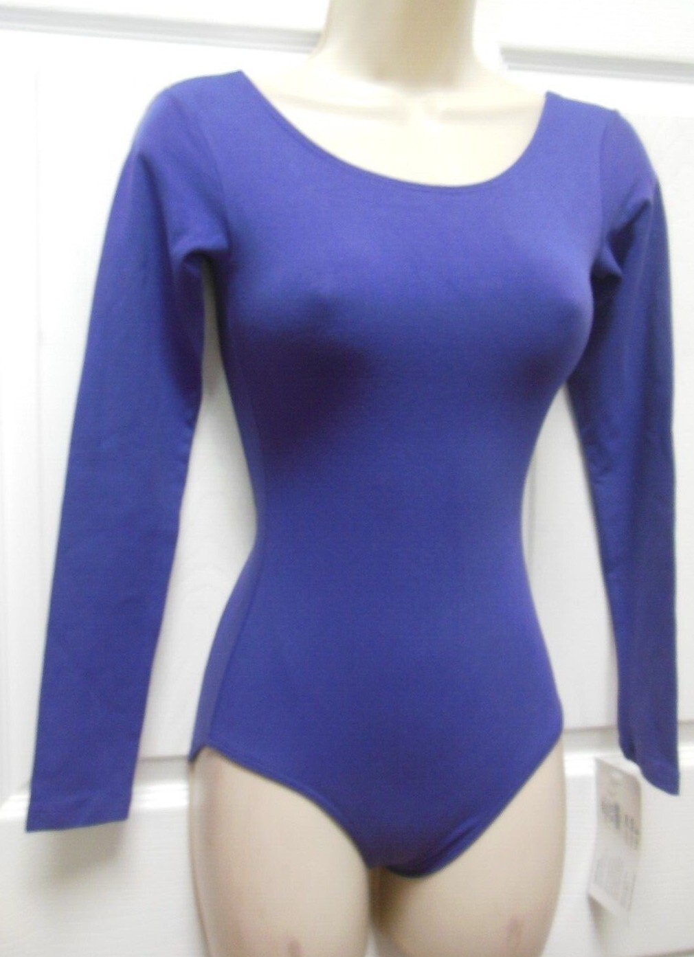 Eurotard Cotton Spandex Long Sleeve Leotard purple Adult sizes 10265 lined