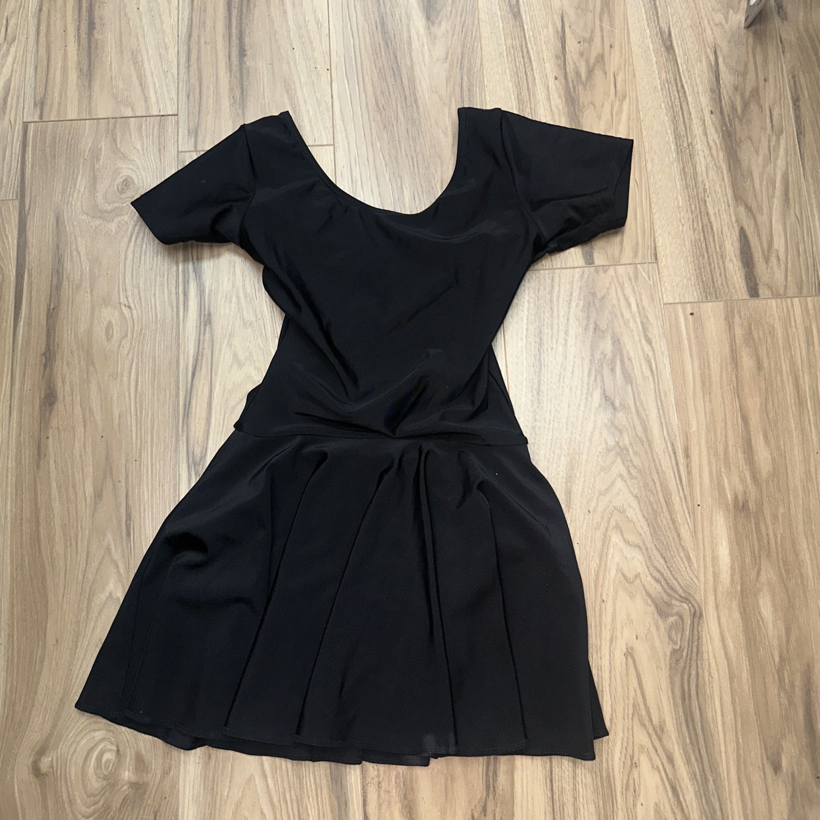 Speerise Black Short Sleeve Leotard Small