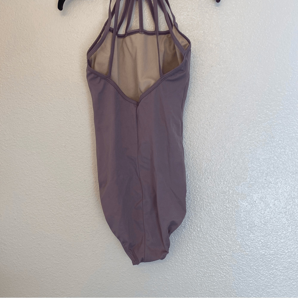 Weissman Balera dance costume lavender mauve Strappy Draped leotard SA adult