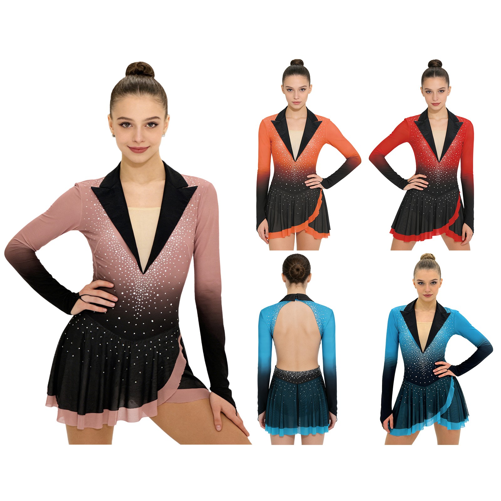 US Women Leotard Lyrical Dress Performance Bodysuit Modern Contemporary Ballet