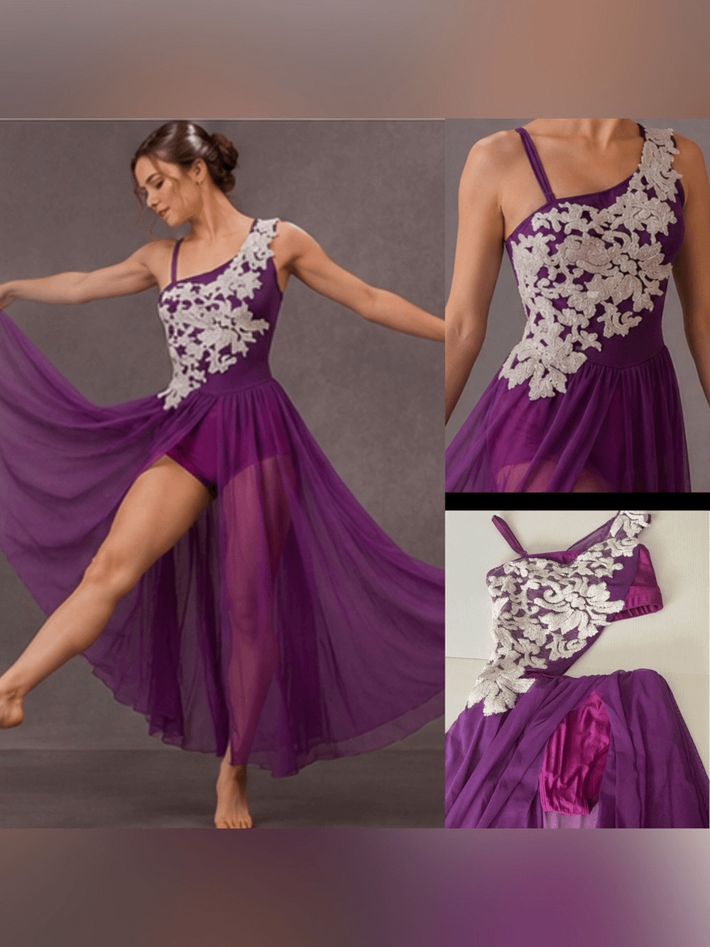 Revolution Tenth House TH13017 Purple Lyrical Dance Costume Maxi Mesh Dress SA