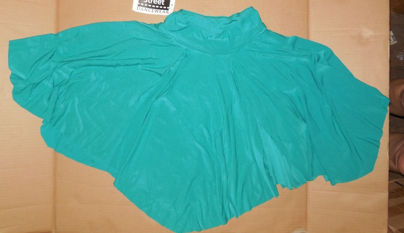 BALLROOM PRACTICE SKIRT COLORS LADIES Flyer Skirt Child/Adult Trunks attached