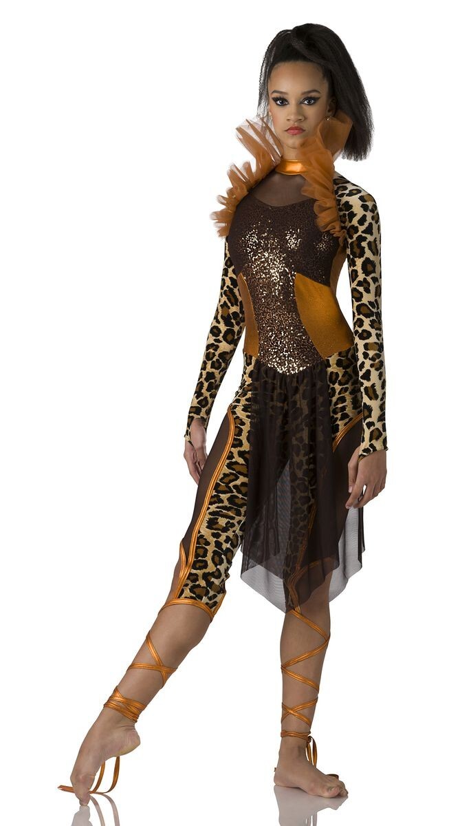 Art Stone NEW Dance Costume Unitard 29906 Circle of Life Animal Print AM