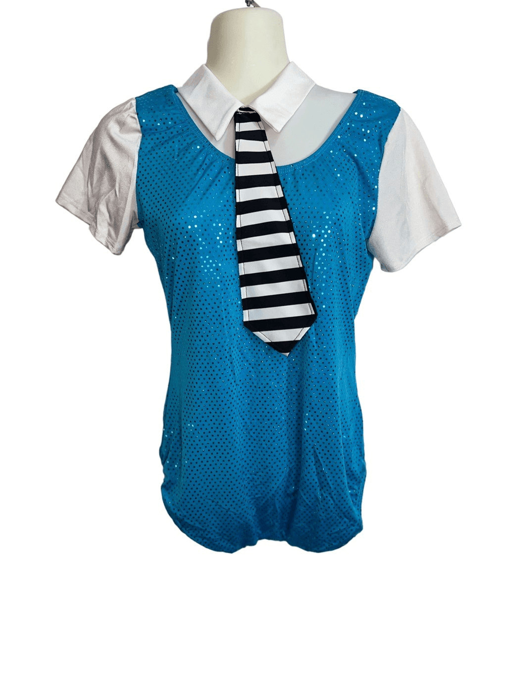 Dansco Newsies Dance Costume Adult L 6 Piece Set Sequin Paperboy Tap Jazz Blue