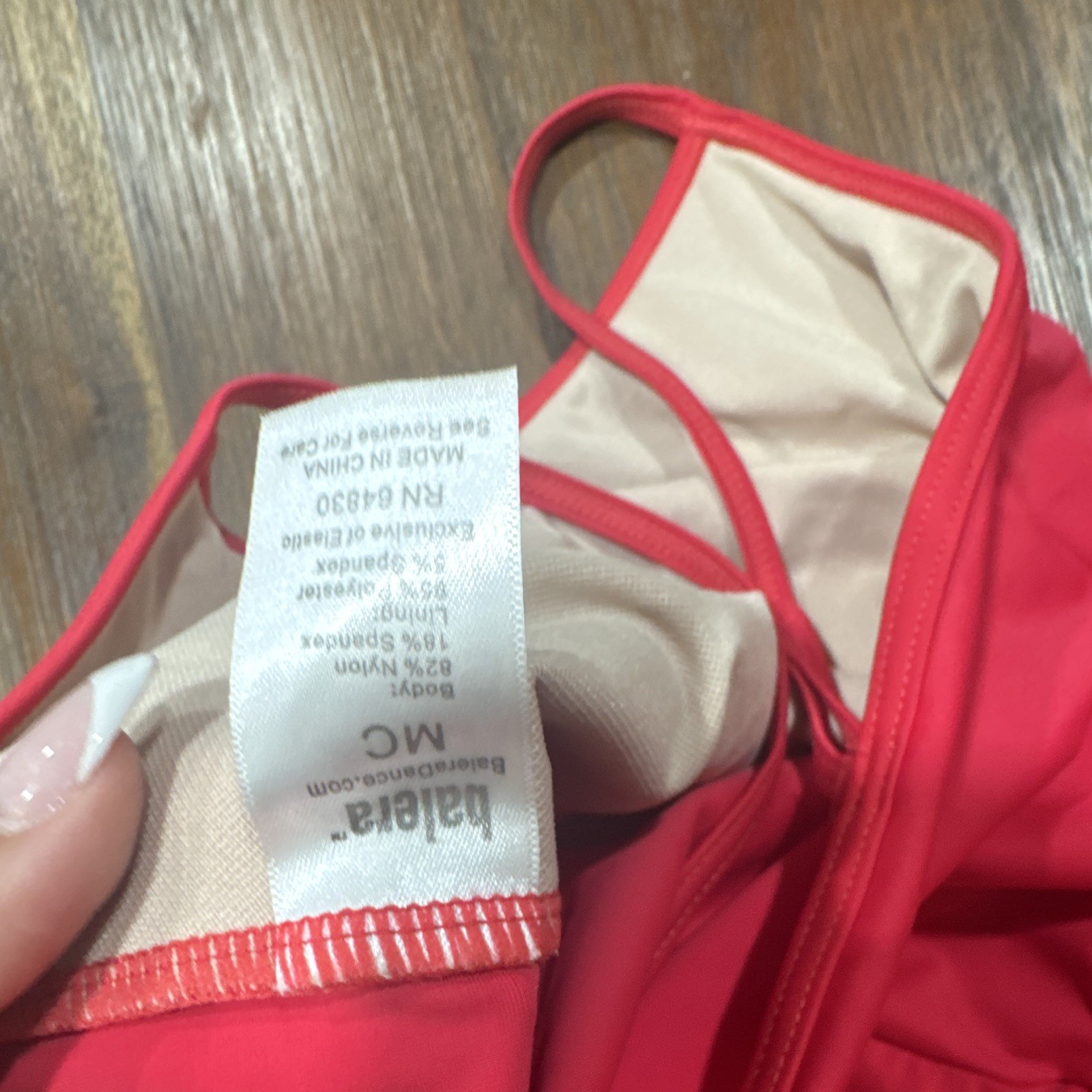 Balera Women’s Red Solid Dance Unitard Leotard 82% Nylon 18% Spandex RN 64890