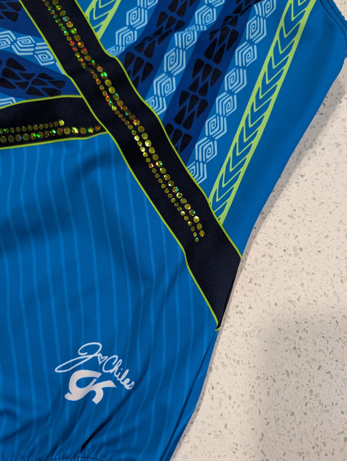 RARE GK Elite JORDAN CHILES gymnastics Leotard AL Adult Large Criss Cross STRAPS