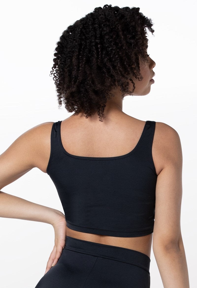 Gymnastics Pre-Owned Crop Top Small Adult Black Balera MT11075 Jazz Cheer