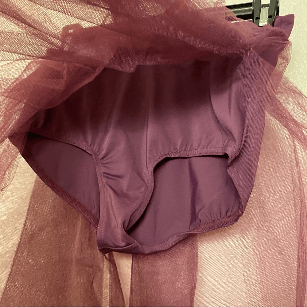 Weissman Balera dance costume Tulle Maxi Skirt With Slits S9909 purple SA adult