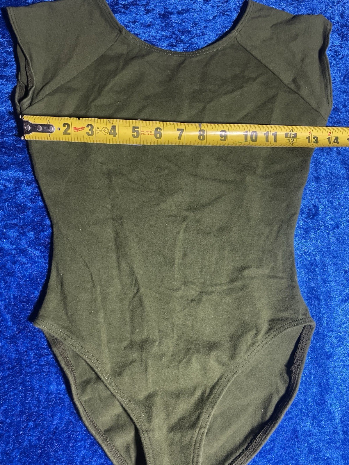 Vintage Marika Bodysuit Green Cotton Blend Leotard Size S/M