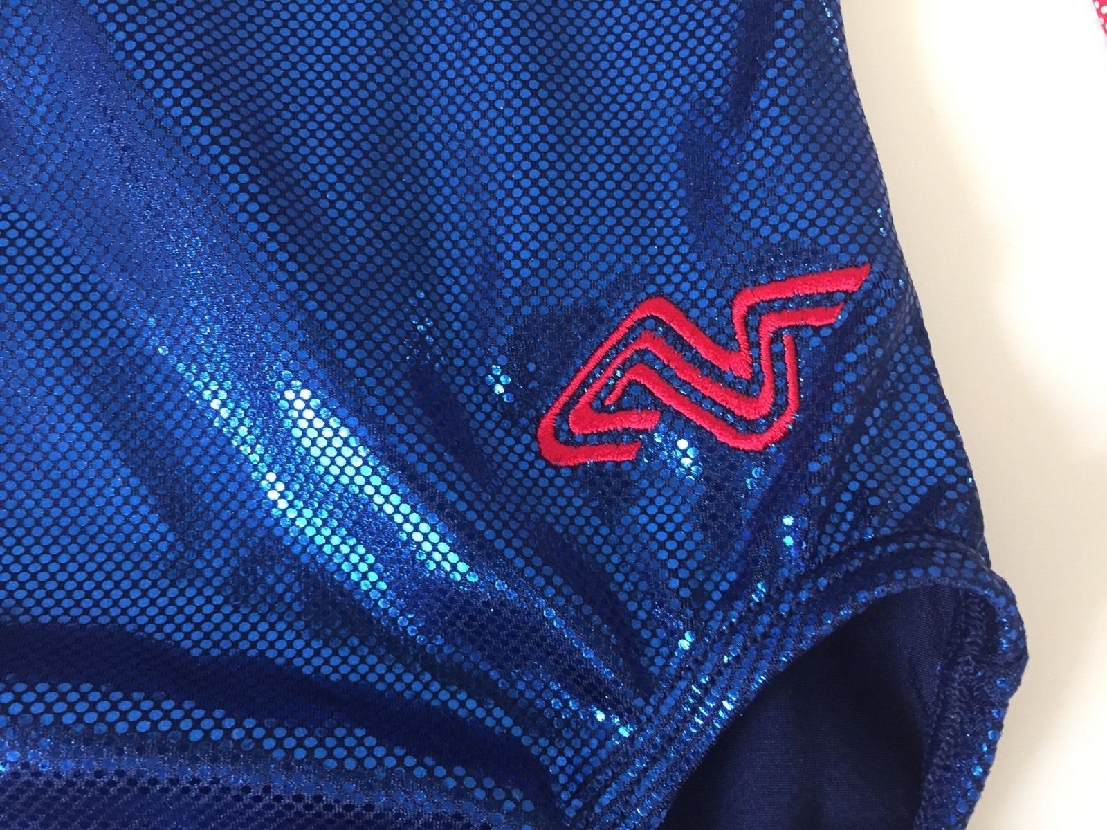 *NEW* AF leotard AXS gymnastics Alpha Factor adult extra small blue/red stars